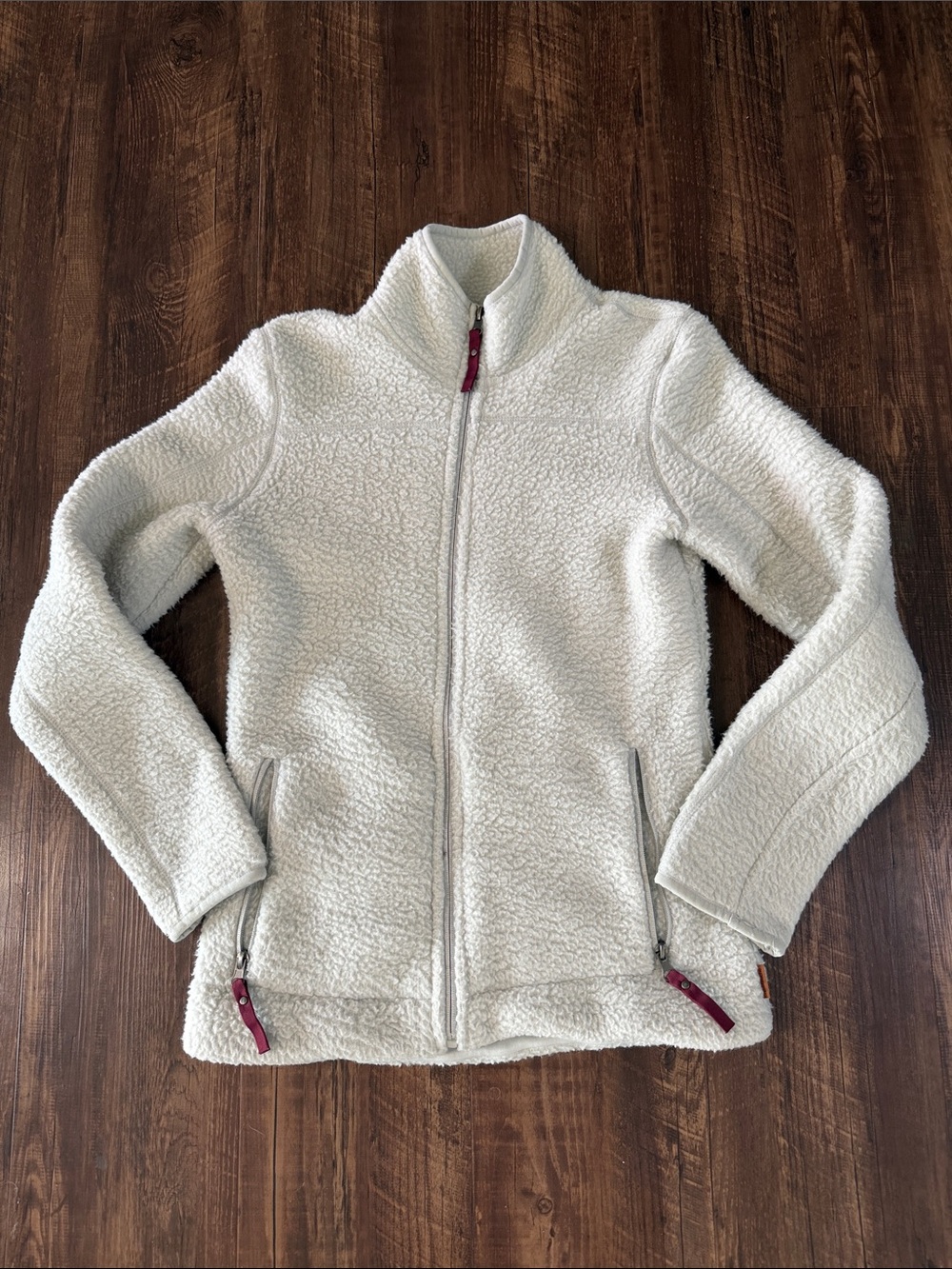 Avalanche Women’s Cream Sherpa Zip-Up Jacket Small